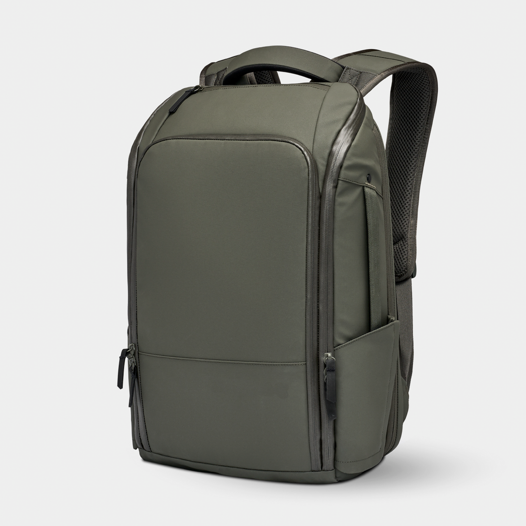 Nomatic Olive Backpack Back View#color_olive